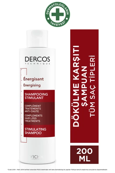 Vichy Dercos Energisant Şampuan Dökülme Karşıtı 200 ml ürün görseli 1
