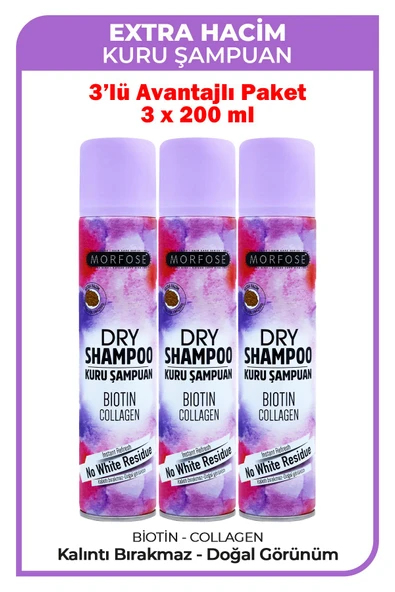 Morfose Kuru Şampuan Extra Hacim 200 ml 3 Adet ürün görseli 1