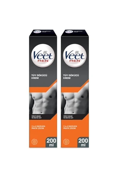 Veet Men Tüy Dökücü Krem Normal Ciltler 200 ml 2 Adet ürün görseli 1