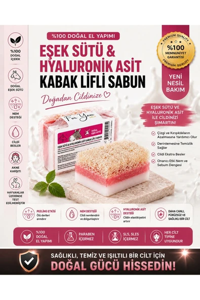 For You Gold Doğal Kabak Lifli Eşek Sütü & Hyaluronik Asit Sabun ürün görseli 1