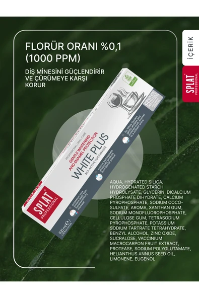 Splat White Plus Beyaz Diş Macunu 100 ml 2 Adet - Resim 7