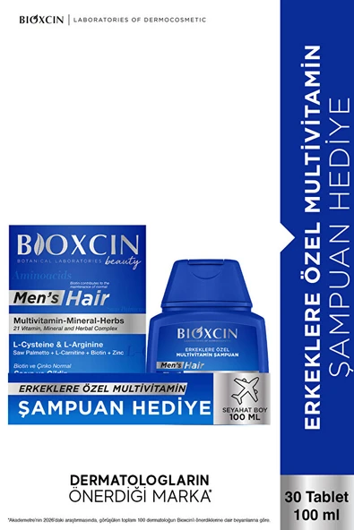 Bioxcin Men Hair Set - 30 Tablet + Şampuan 100 ml Hediyeli ürün görseli 1