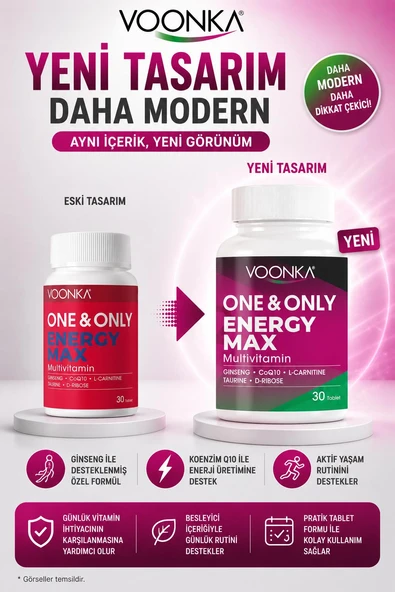 Voonka One & Only Energy Max 30 Tablet ürün görseli 1