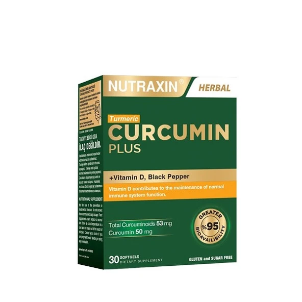 Nutraxin Curcumin Plus 30 Yumuşak Kapsül ürün görseli 1