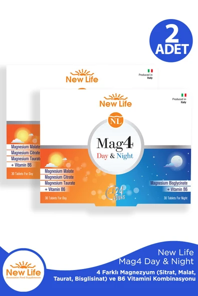New Life Mag 4 Day 30 Tablet & Night 30 Tablet 2 Adet ürün görseli 1
