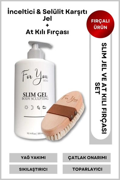 For You Gold Slim Jel Inceltici-sıkılaştırıcı-yağ Yakıcı–bölgesel Incelme-çatlak Ve Selülit Krem 500 Ml-at Kılı F ürün görseli 1