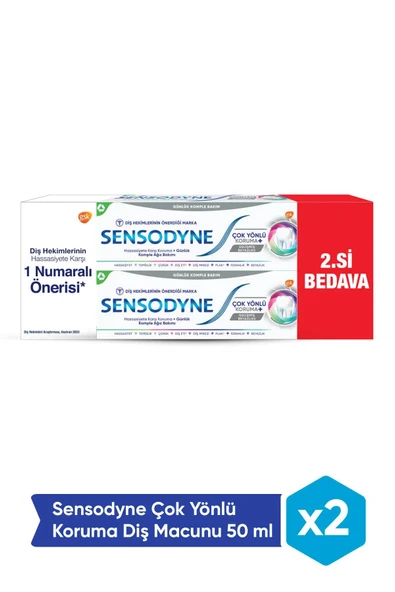 Sensodyne Çok Yönlü Koruma Gelişmiş Beyazlık 50 ml 2'li ürün görseli 1