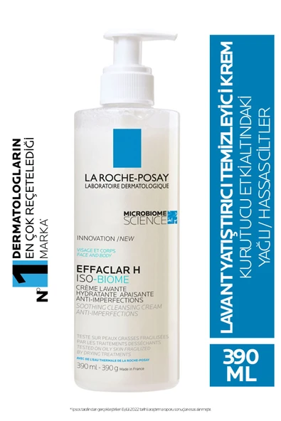 La Roche Posay Effaclar H Iso Biome Temizleyici Krem 390 ml ürün görseli 1