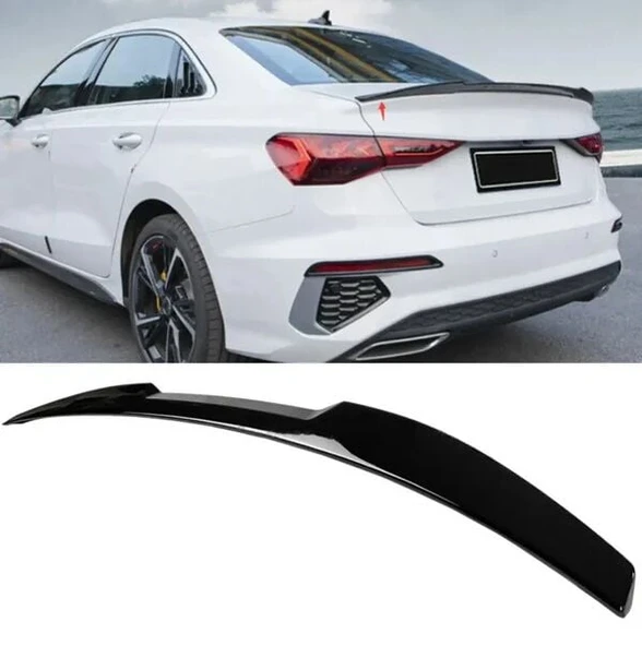 AUTOGP Audi a3 8y sedan bagaj üstü spoiler votex pianoblack yarasa 2021+ ürün görseli 1