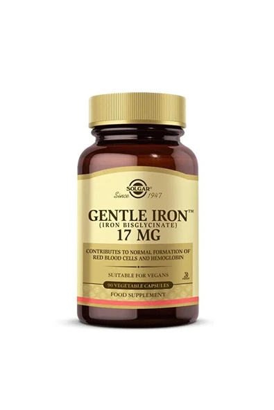 Solgar Gentle Iron 17 mg 90 Kapsül ürün görseli 1