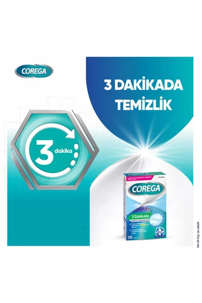 Corega 3 Dakikada Temizleyici 30 Tablet 2 Adet - Resim 5