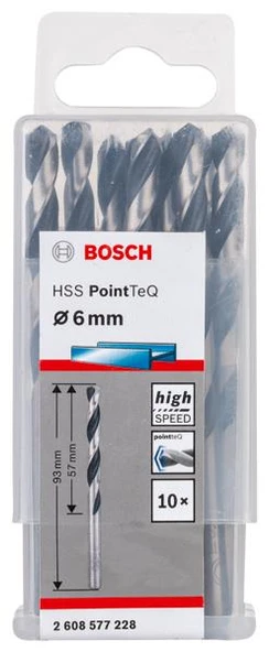 Bosch HSSPointTeQ Metal Matkap Ucu 6.0 mm 10"lu ürün görseli 1