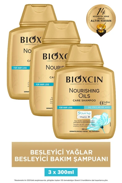 Bioxcin Besleyici Yağlar Şampuan 300 ml 3 Adet ürün görseli 1