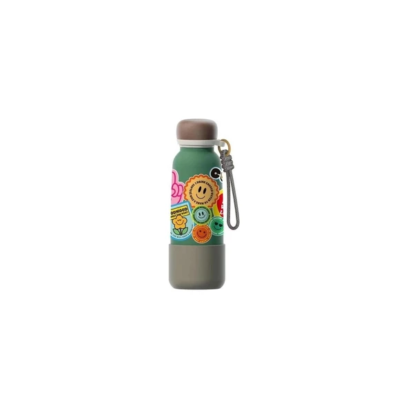 Vagonlife Çelik Pipetli Kullanım Ip El Askılı Matara/termos VGN1105 550ML - Yeşil ürün görseli 1