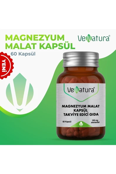 Venatura Magnezyum Malat Takviye Edici Gıda 60 Kapsül ürün görseli 1