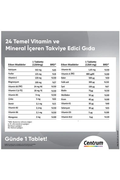 Centrum Advance 50 Yaş Üstü 30 Tablet - Resim 2