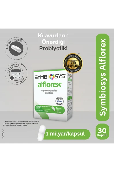 Symbiosys Alflorex Probiyotik 30 Kapsül 2 Adet - Resim 4
