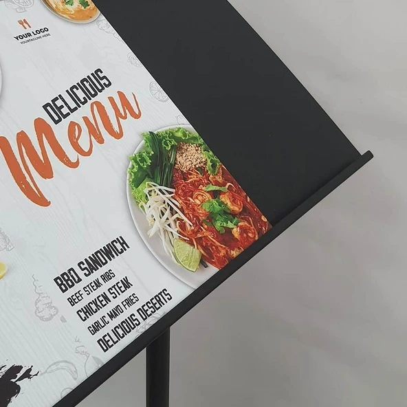 Restoran Önü Metal Menü Panosu 2xA4 - Resim 5