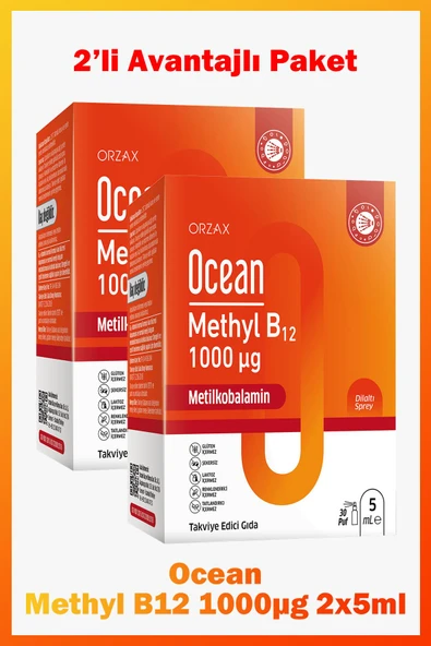 Ocean Methyl B12 Sprey 1000 mg 5 ml 2 Adet ürün görseli 1