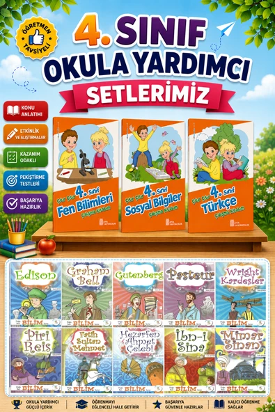 4.Sınıf Çıtır Çıtır Türkçe + Fen Bilimleri + Sosyal Bilgiler + Doğu Batı Bilim Hikaye Seti ürün görseli 1