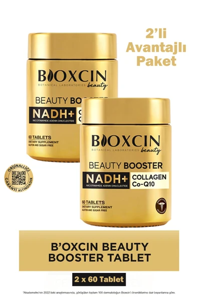 Bioxcin Beauty Booster Hidrolize Kolajen Hyalüronik Asit Nadh İçeren Tablet Takviye Edici Gıda 60 Tablet 2 Adet ürün görseli 1