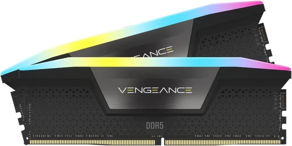 Corsair Vengeance RGB Black 96 GB (2x48) 6400 MHz CL32 CMH96GX5M2B6400C32 DDR5 Ram Outlet ürün görseli 1
