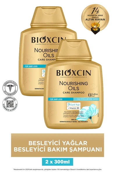 Bioxcin Besleyici Yağlar Şampuan 300 ml 2 Adet ürün görseli 1