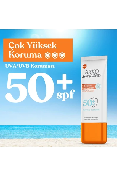 Arko Suncare Çok Yüksek Koruma SPF50+ Kouyucu Yüz Kremi 50 ml ürün görseli 1
