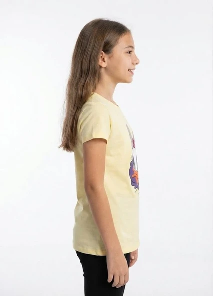 Kız Çocuk Sarı T-Shirt - Resim 2