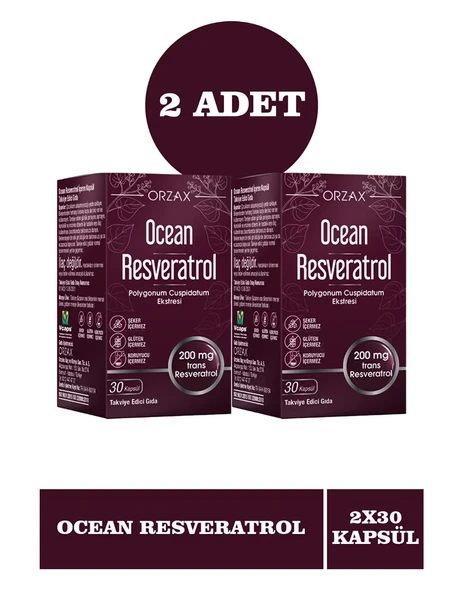 Ocean Resveratrol 200 mg 30 Kapsül 2'li ürün görseli 1
