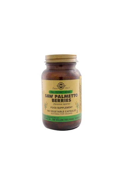 Solgar Saw Palmetto Berries 100 Kapsül ürün görseli 1