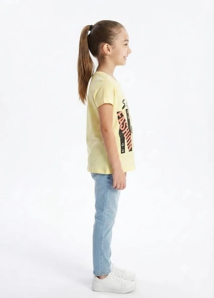 Kız Çocuk Sarı T-Shirt - Resim 2
