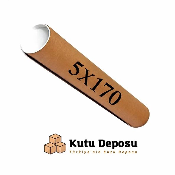 5x170 cm Kapaklı Silindir Postüp Rulo Gönderi Kutusu (5 ADET) ürün görseli 1
