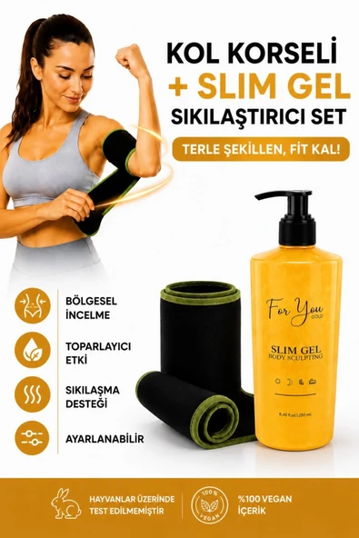 For You Gold Slimjel Inceltici-yağ Yakıcı-sıkılaştırıcı-çatlak Ve Selülit Jeli 250 ml Kol Korsesi ürün görseli 1