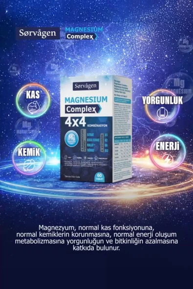Sorvagen 4x4 Magnezyum Complex 60 Tablet - Resim 5