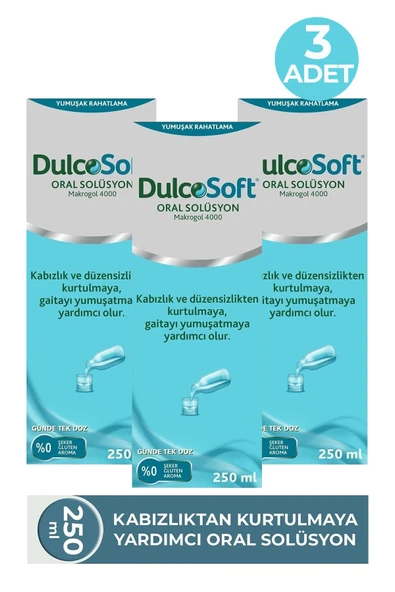 Dulcosoft Oral Solüsyon Makrogol 4000 250 ml 3 Adet ürün görseli 1