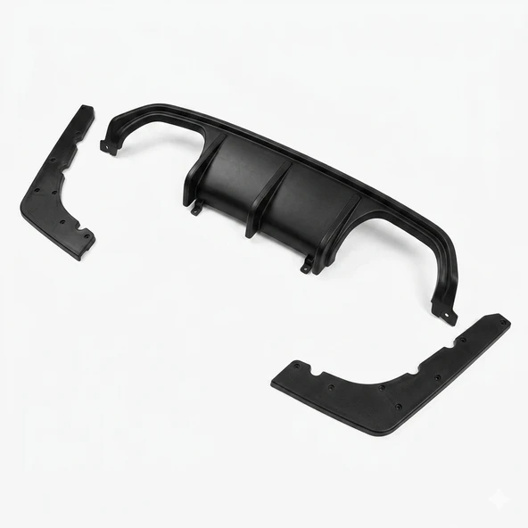 AUTOGP Bmw m3 m4 f80 f82 arka tampon difüzörü pianoblack ürün görseli 1