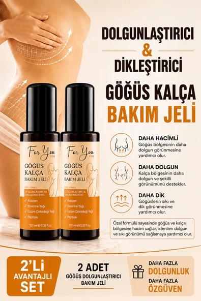 For You Gold Dolgunlaştırıcı, Dikleştirici Göğüs Ve Kalça Büyütmeye Yardımcı Bakım Jeli 100 ml X 2 Adet ürün görseli 1