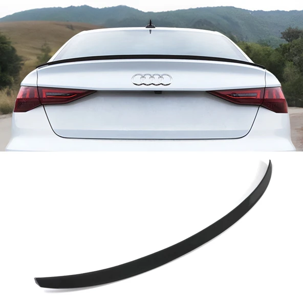AUTOGP Audi a3 8y sedan bagaj üstü spoiler pianoblack s3 model 2021+ ürün görseli 1