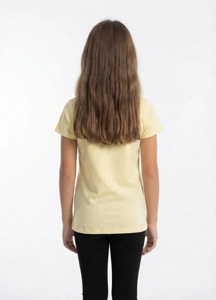 Kız Çocuk Sarı T-Shirt - Resim 3