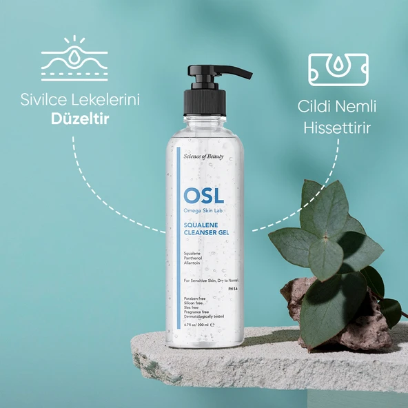 OSL Squalene Cleanser Gel 200 ml - Resim 3