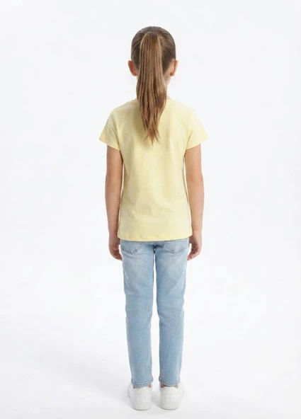 Kız Çocuk Sarı T-Shirt - Resim 3