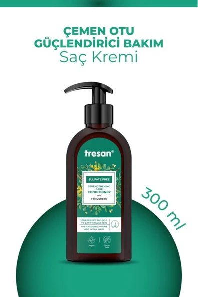 Tresan Çemen Otu Güçlendirici Sülfatsız Bakım Saç Kremi 300 ml ürün görseli 1