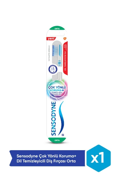 Sensodyne Çok Yönlü Koruma Diş Fırçası + Dil Temizleyici ürün görseli 1