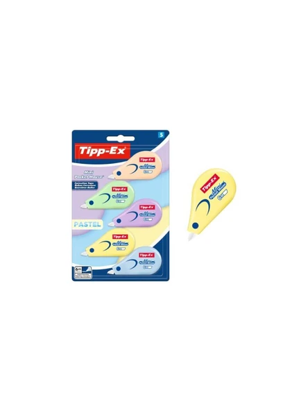 TIPP-EX SERIT SILICI MINI POCKET PASTEL 5x6mt 5 LI ürün görseli 1