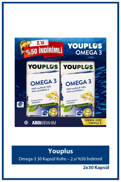 Youplus Omega-3 30 Kapsül Kofre – 2.si %50 İndirimli ürün görseli 1