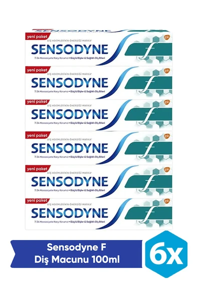 Sensodyne Diş Macunu F Florürlü Yetişkin 100 ml 6 Adet ürün görseli 1