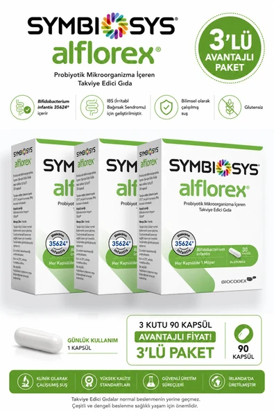 Symbiosys Alflorex Probiyotik 30 Kapsül 3 Adet ürün görseli 1