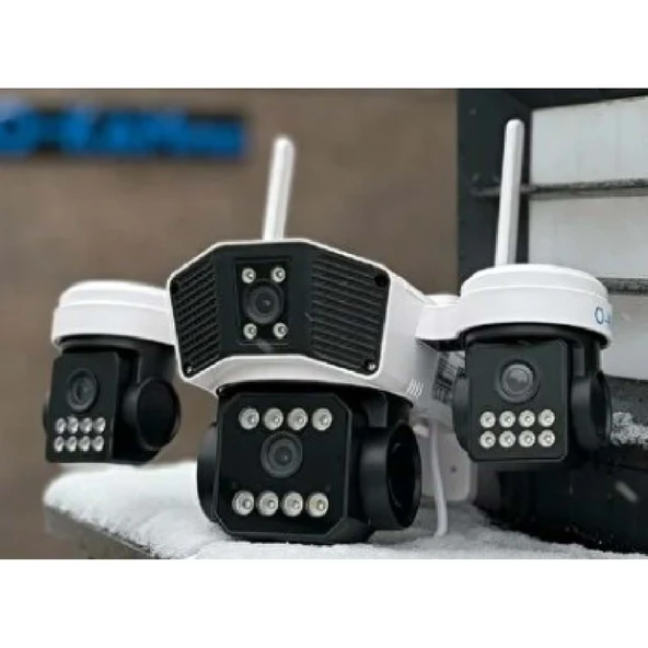O-KAM OK-206 Plusw 4x3 MP 12 MP Wi-fi Model 4 Kameralı 1 PTZ Akıllı Kamera Beyaz ürün görseli 1