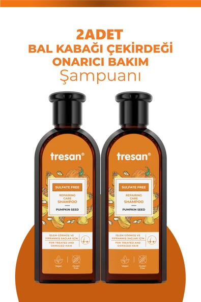 Tresan Bal Kabağı Onarıcı Sülfatsız Şampuanı 300 ml 2 Adet ürün görseli 1